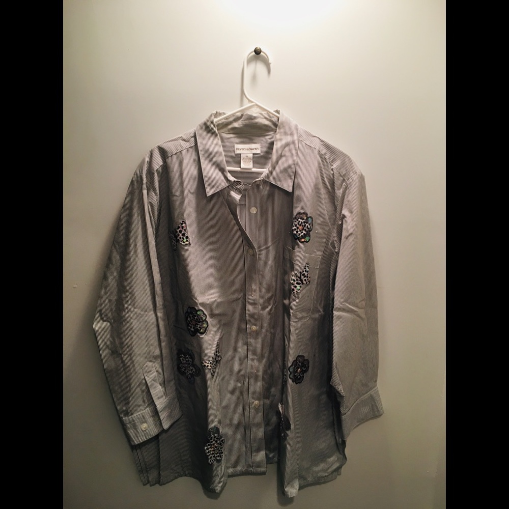Draper’s & Damon’s Striped Patchwork Button Up